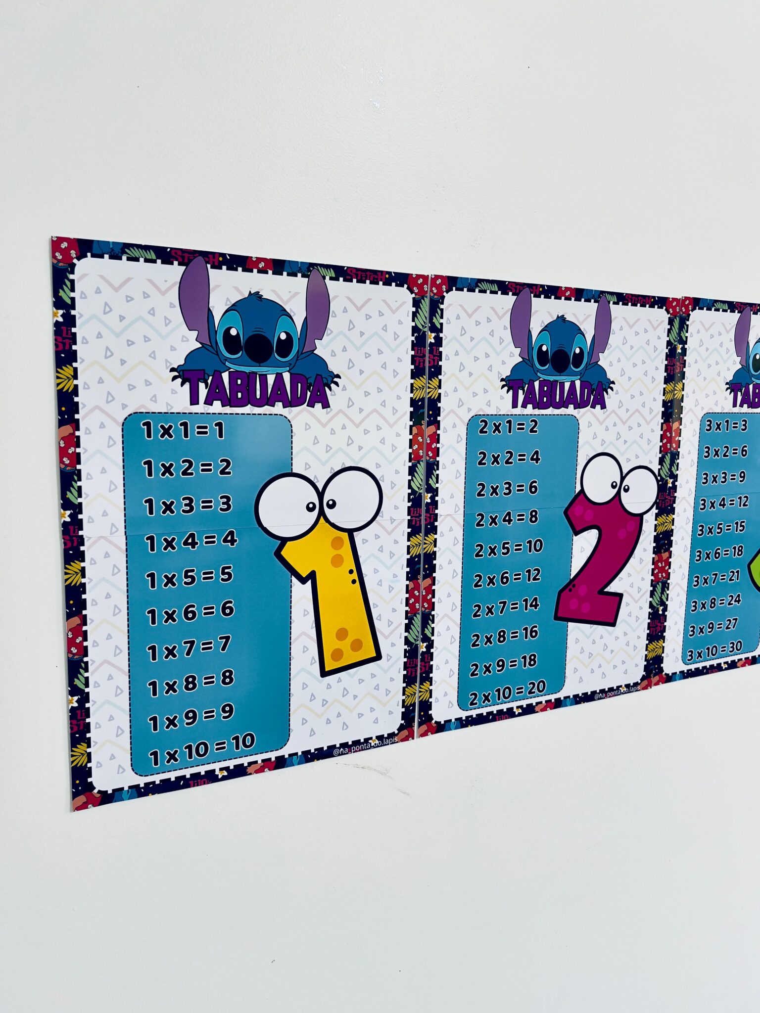 Stitch Math Posters Kit matemática- Tema Stitch – Na ponta do lápis