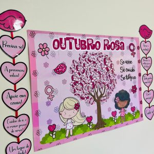 Painel e lembrancinhas- Outubro Rosa