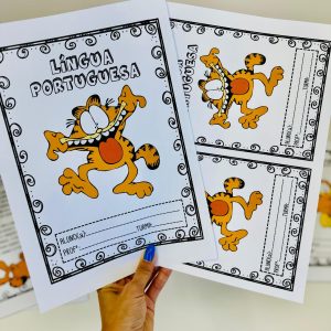 Kit organização cadernos, agenda e sala- Tema Garfield