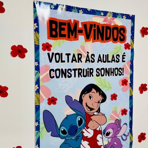 Painel bem-vindos- Stitch