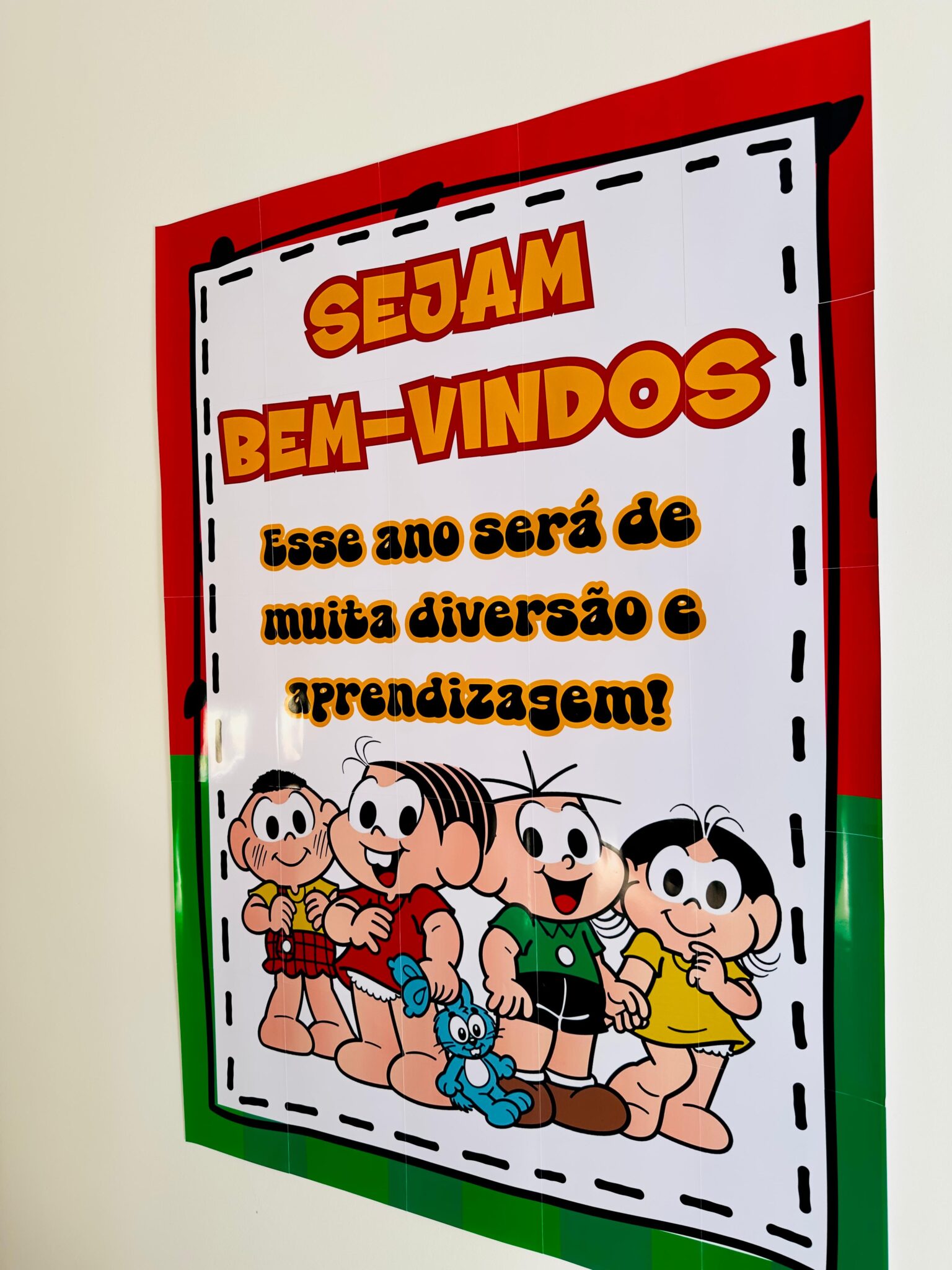 Painel Bem-vindos- Turma da Mônica – Na ponta do lápis