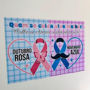 Painel outubro rosa e novembro azul