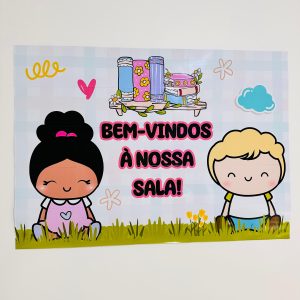 Painel Bem- vindos- Crianças Cute