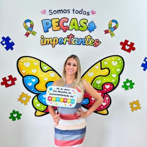 Painel foto dia do autismo