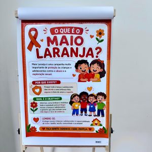 Cartazes explicativos Maio Laranja